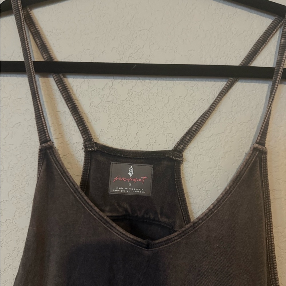 Free People Black Relaxed Jumpsuit with Adjustable Straps - Picture 3 of 6